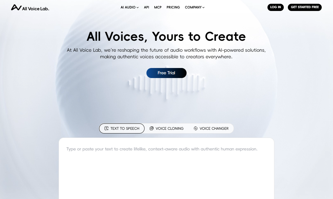 AI voice cloning, TTS and voice changer tools offering 30k free credits for realistic voice generation
